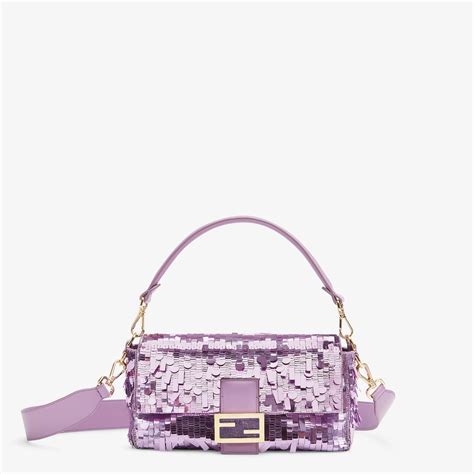 fendi baguette paillettes rosa|fendi baguette silver.